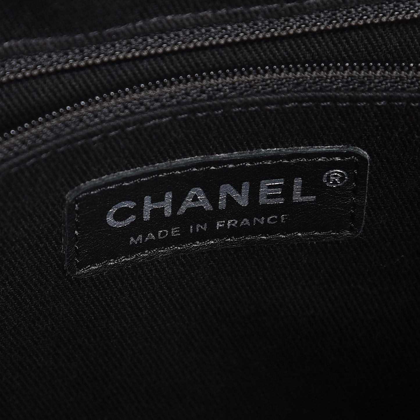 Metallic Caviar Quilted CC Timeless Tote Dark Silver