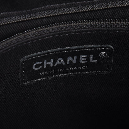 Chanel Metallic Caviar Quilted CC Timeless Tote Dark Silver 6 of 7