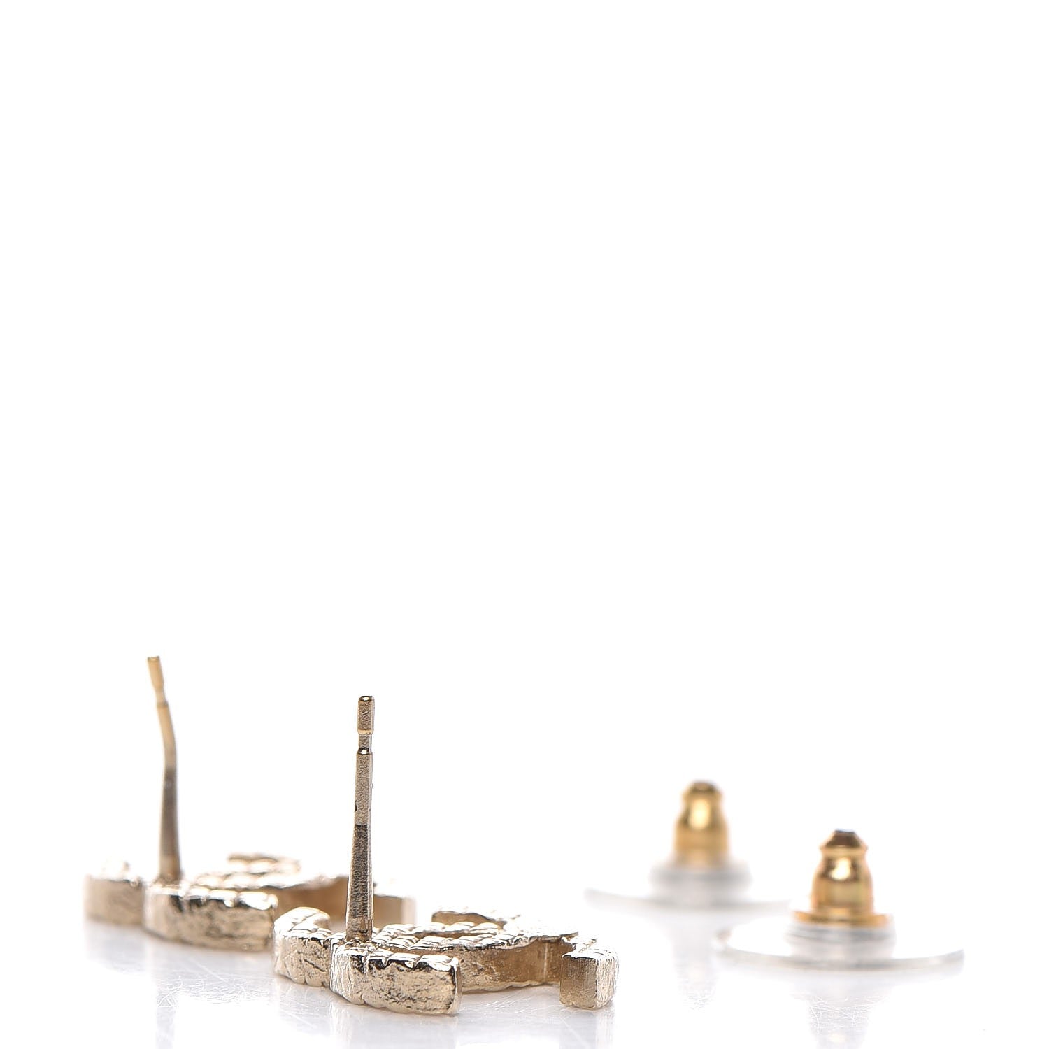 Chanel Quilted CC Earrings Gold 3 of 6