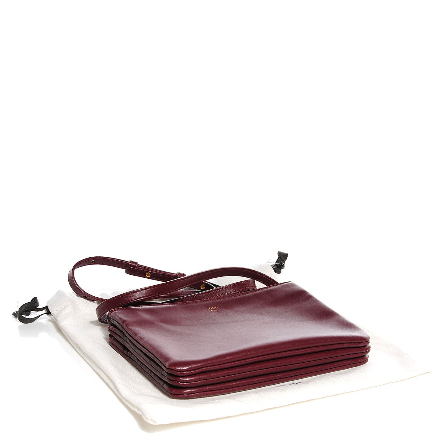 Lambskin Small Trio Crossbody Bag Burgundy