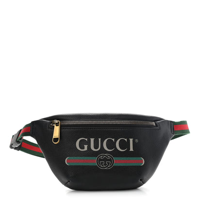 Gucci Grained Calfskin Small Logo Belt Bag Black 1 of 10