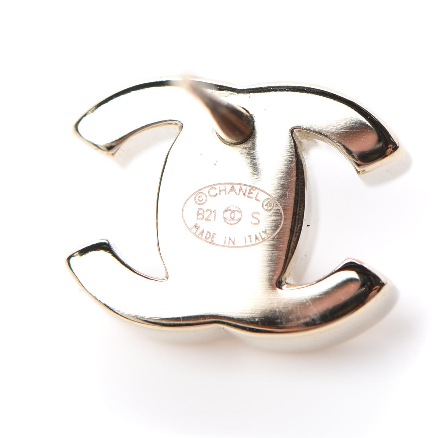 Metal CC Turnlock Earrings Gold