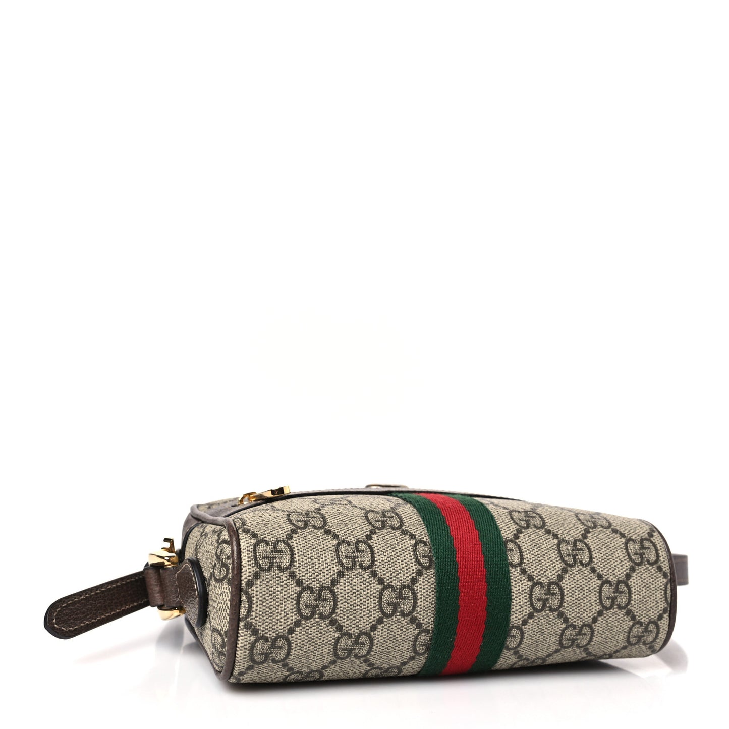 GG Supreme Monogram Web Mini Ophidia Shoulder Bag Brown