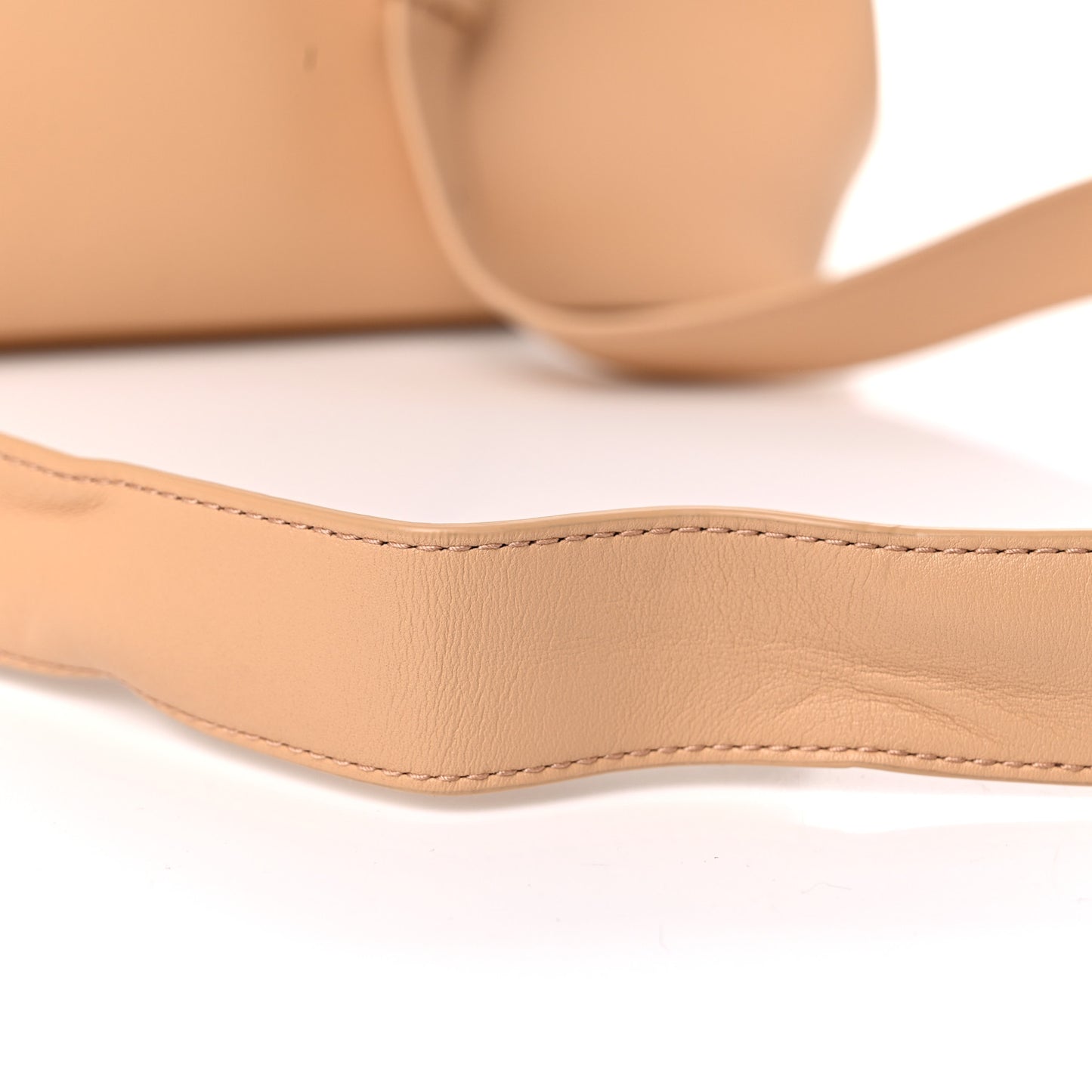 Calfskin Large The Point Triangle Bag Almond