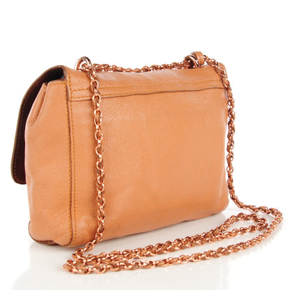 Mulberry Glossy Goatskin Small Lily Flap Apricot 3 of 8