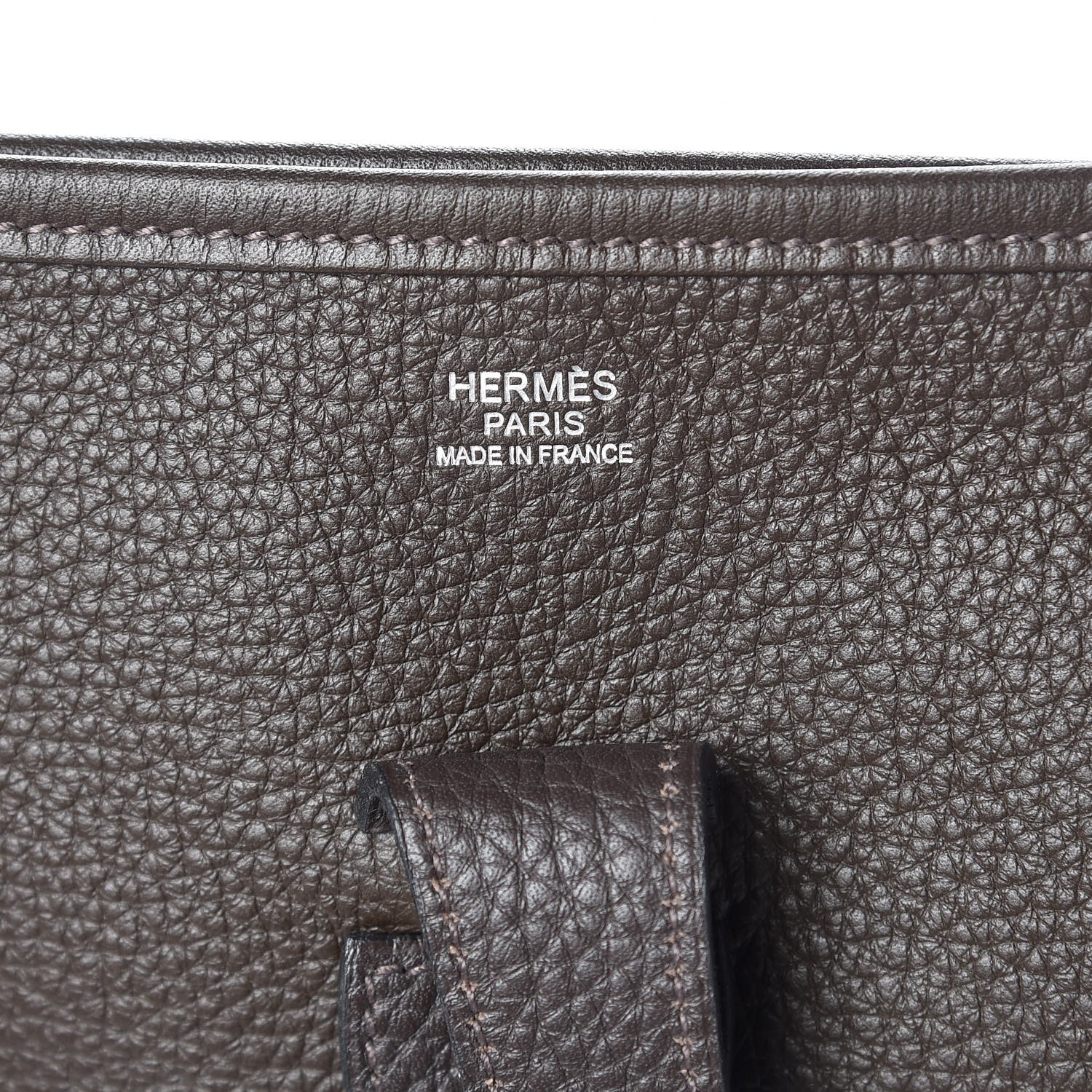 Hermes Taurillon Clemence Evelyne III GM Chocolate 6 of 7