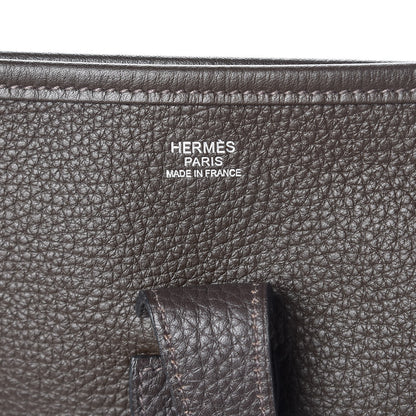 Hermes Taurillon Clemence Evelyne III GM Chocolate 6 of 7
