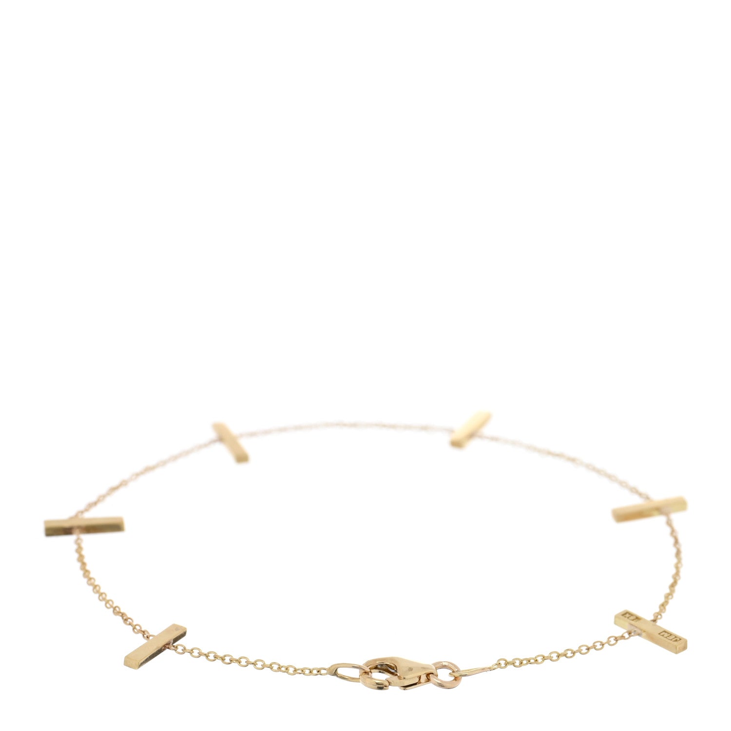 Jennifer Meyer 18K Yellow Gold Cross Bar Bracelet 2 of 4