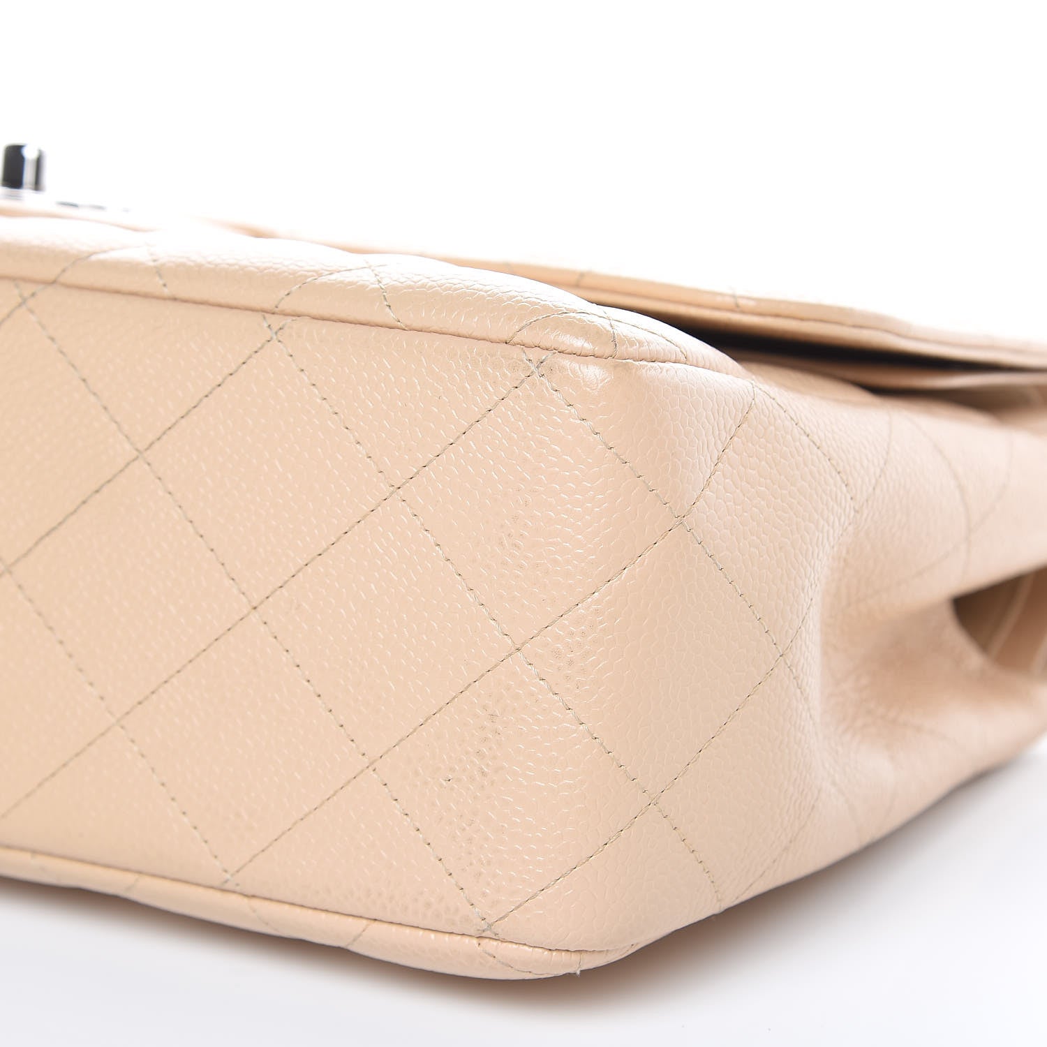 Chanel Caviar Quilted Jumbo Double Flap Beige Clair 9 of 16