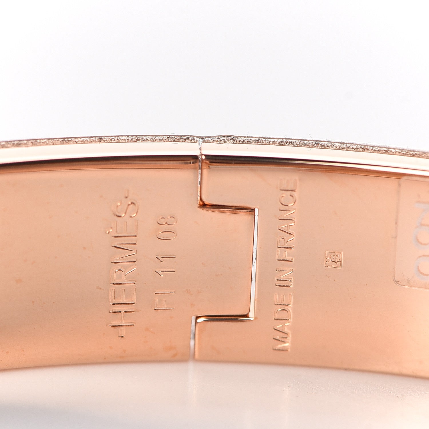 Hermes Enamel Narrow Clic Clac H Bracelet PM Craie 4 of 5