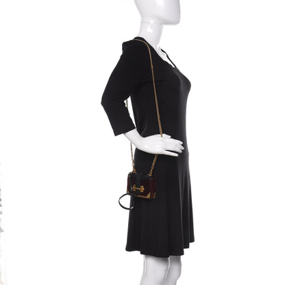 Prada Velvet Crocodile Micro Cahier Bag Ribes Black 2 of 11