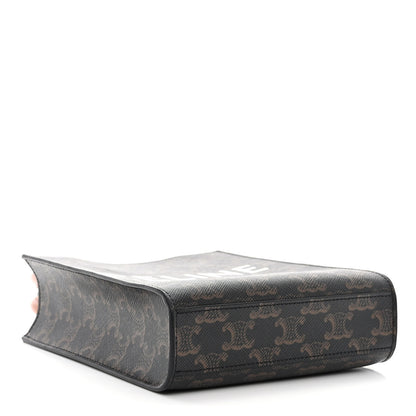 Celine Triomphe Canvas Calfskin Mini Vertical Cabas Tan 4 of 10