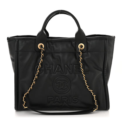 Chanel Calfskin Small Deauville Tote Black 3 of 13