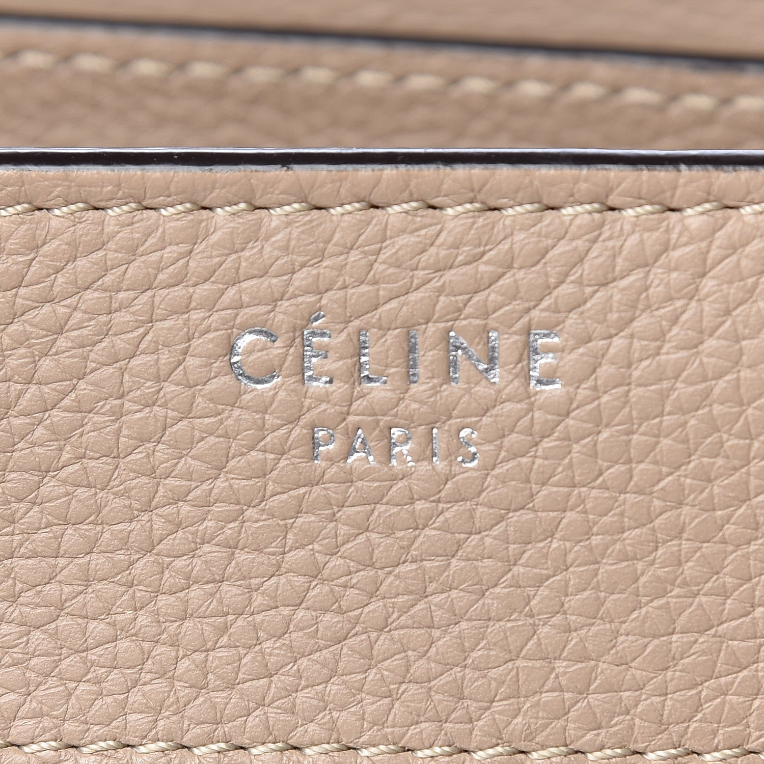 Celine Drummed Calfskin Micro Luggage Dune 6 of 17