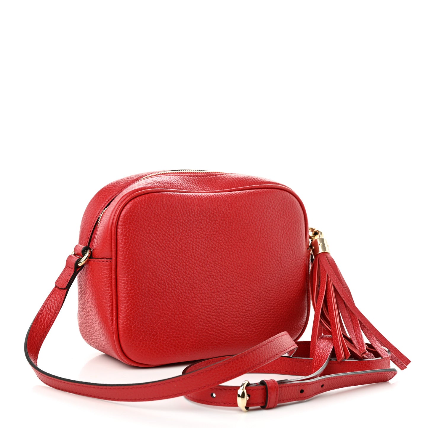 Pebbled Calfskin Small Soho Disco Bag Tabasco Red