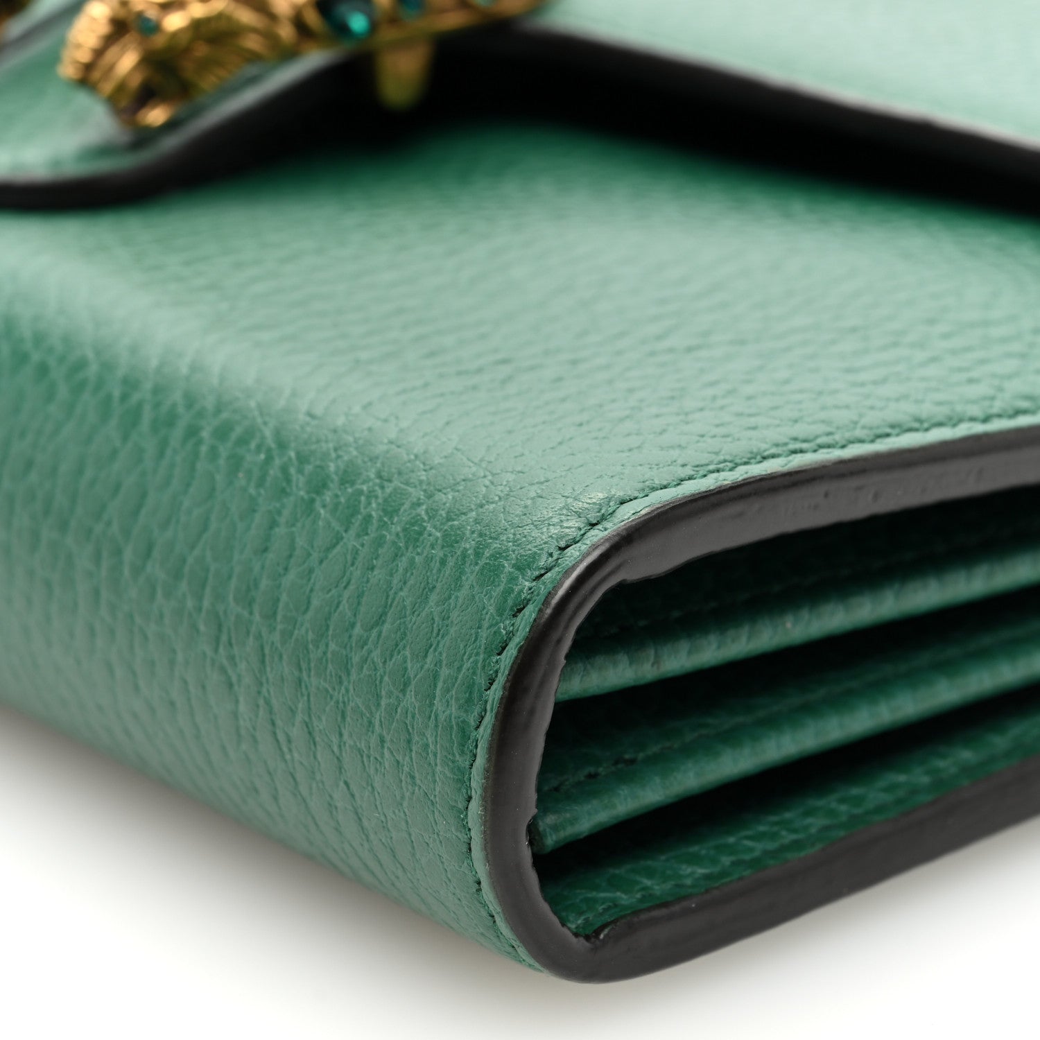 Gucci Calfskin Mini Dionysus Chain Wallet Emerald 9 of 9