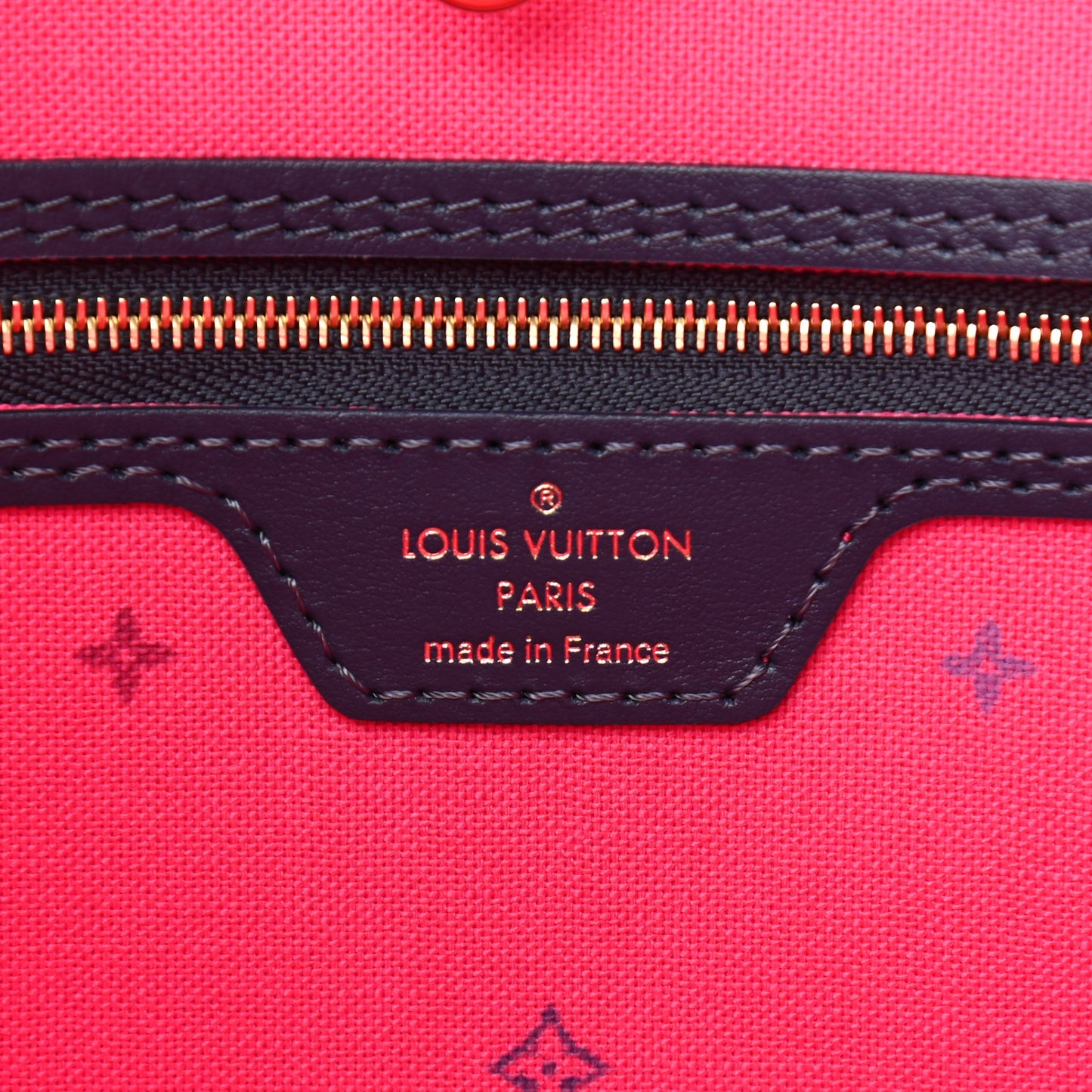 Monogram Giant Spring In The City Neverfull MM Midnight Fuchsia