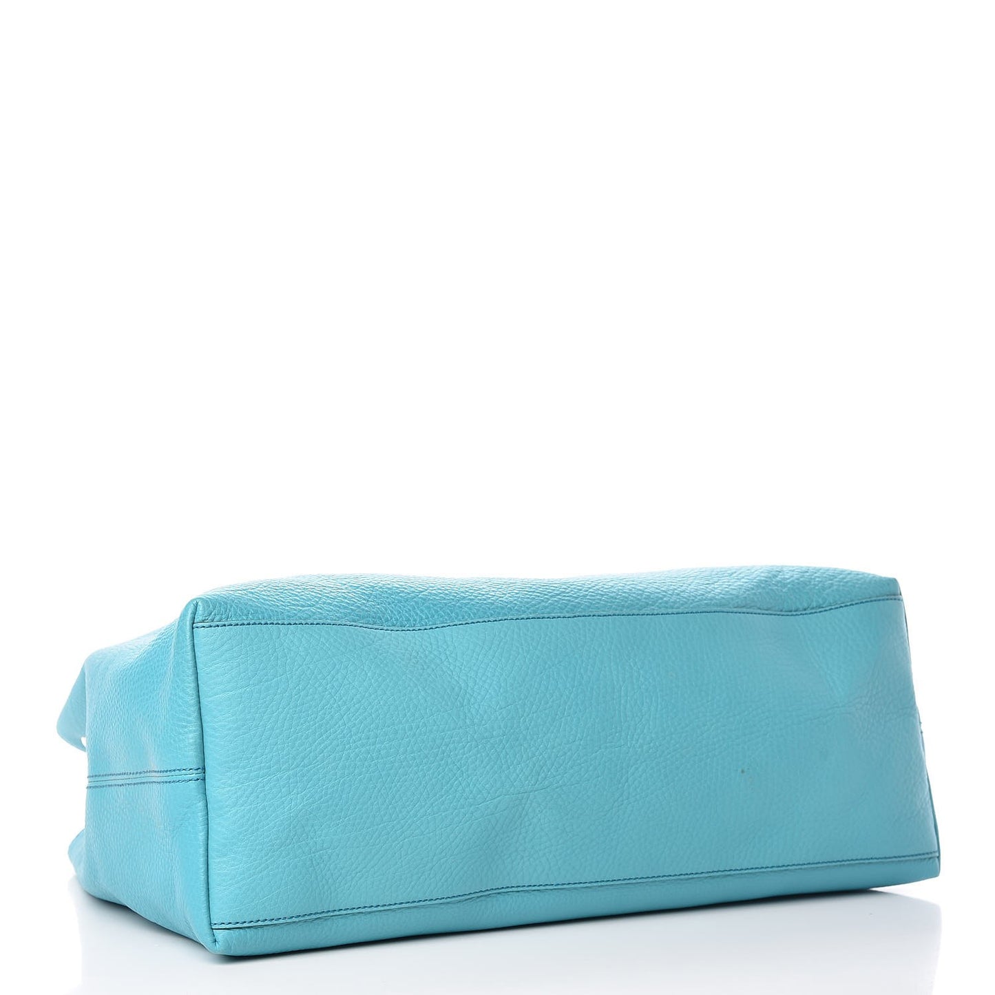 Pebbled Calfskin Large Soho Chain Shoulder Bag Turquoise