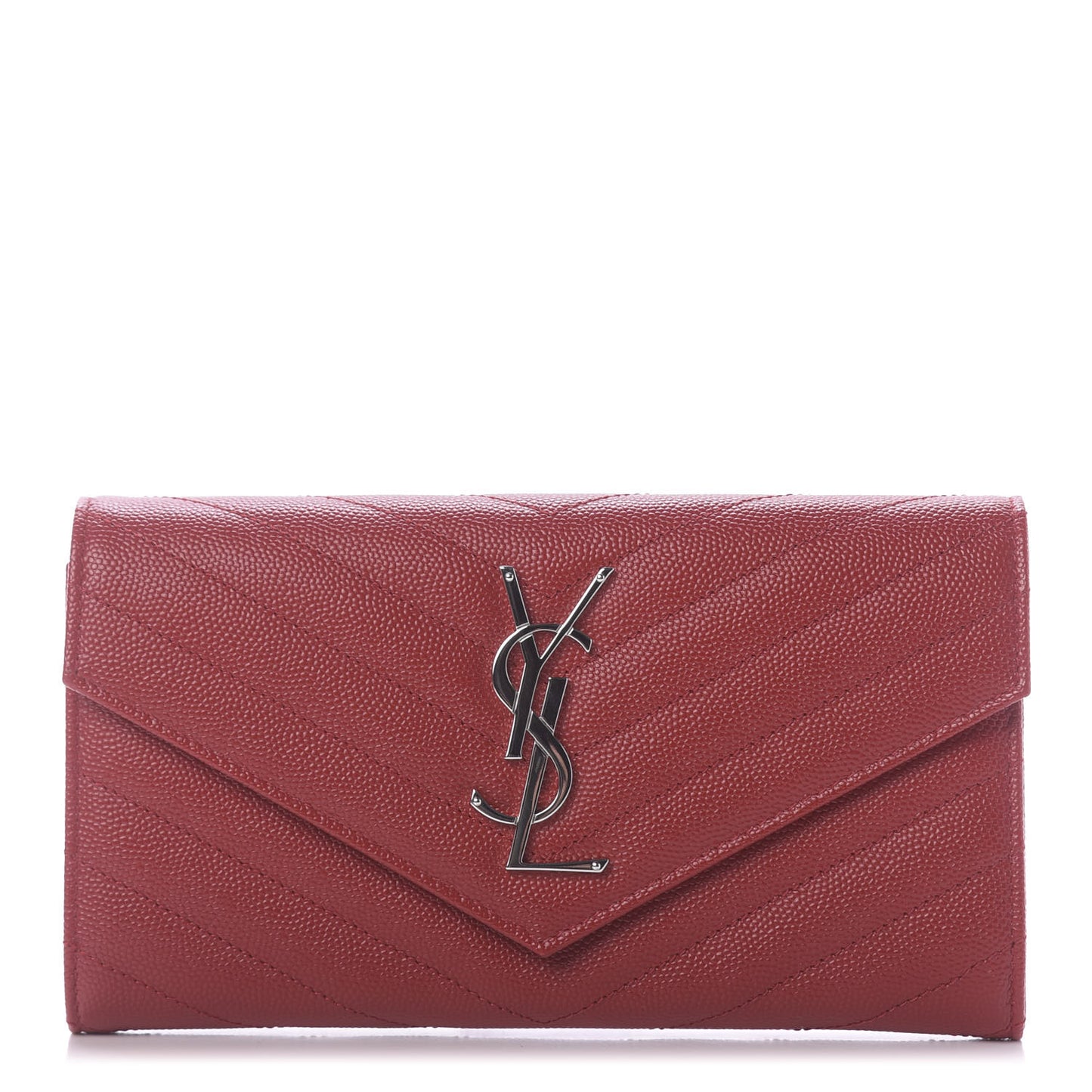 Grain De Poudre Matelasse Chevron Monogram Flap Wallet Eros