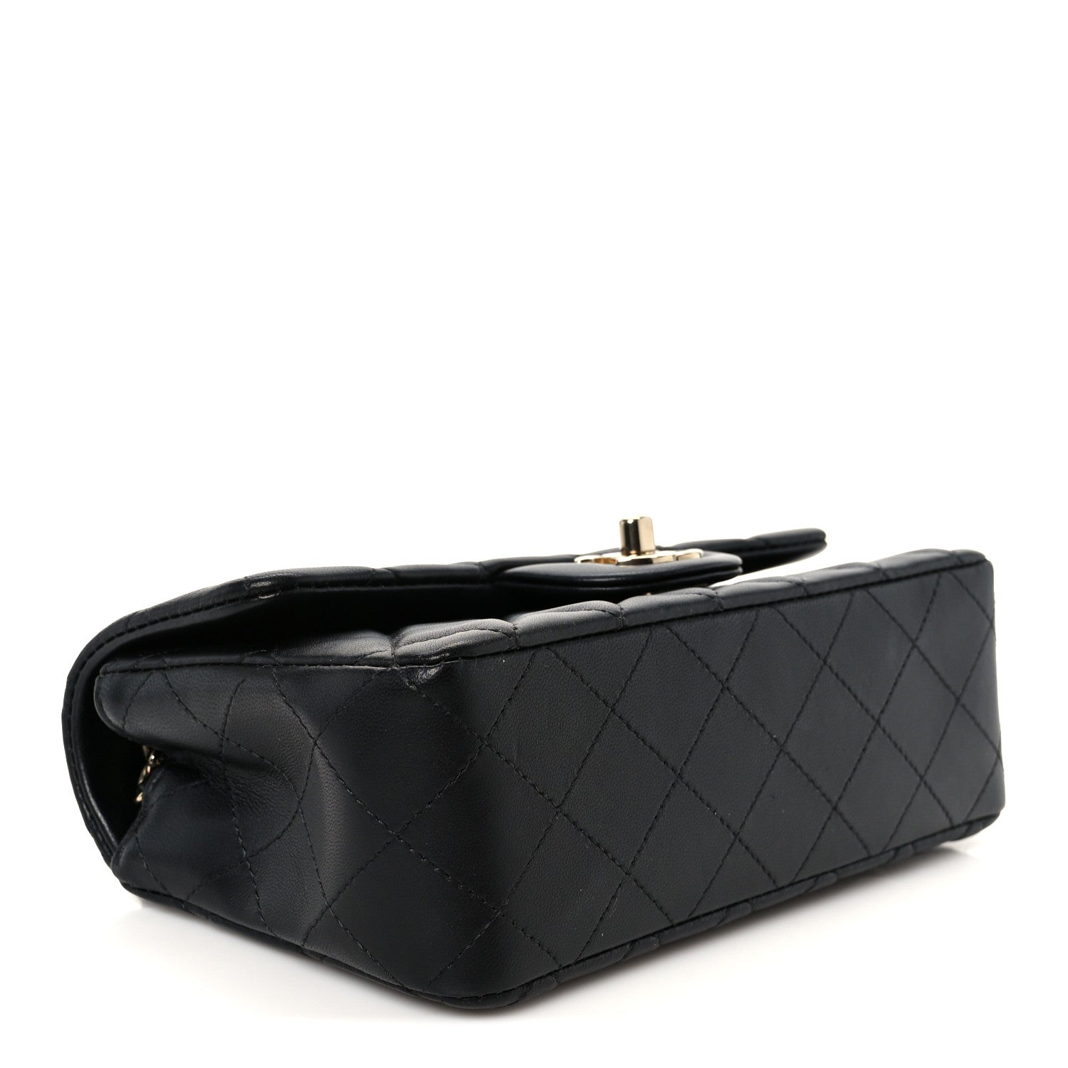 Chanel Lambskin Quilted Mini Rectangular Flap Black 4 of 12