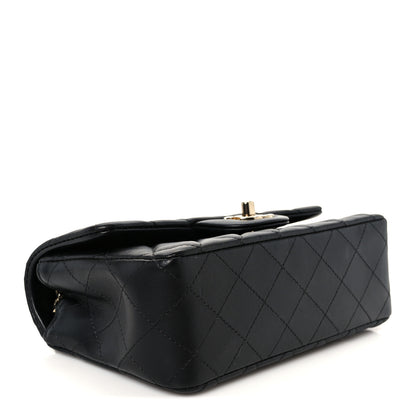 Chanel Lambskin Quilted Mini Rectangular Flap Black 4 of 12