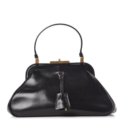 Prada Goatskin Top Lock Bag Nero Black 1 of 11