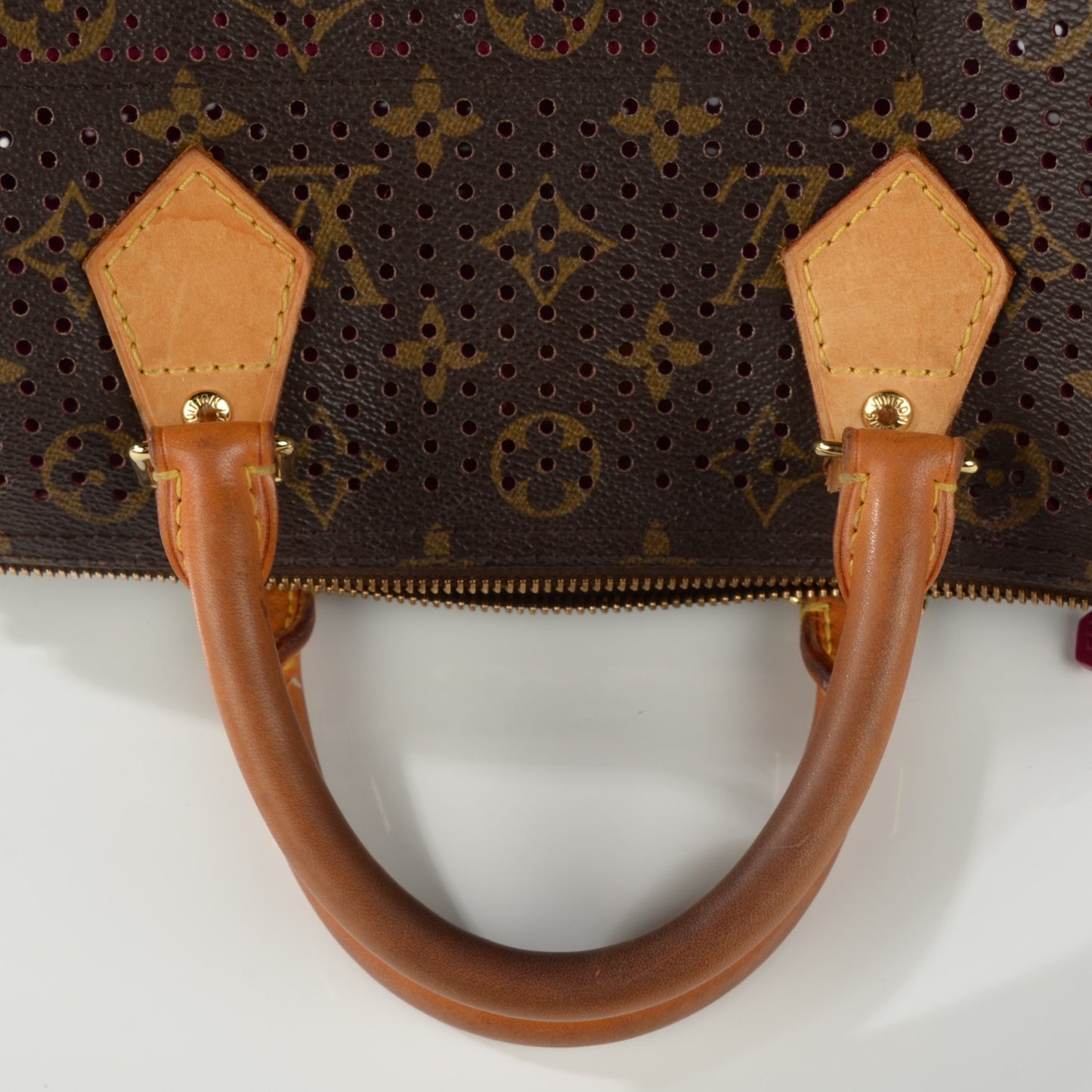 Monogram Perforated Speedy 30 Fuchsia