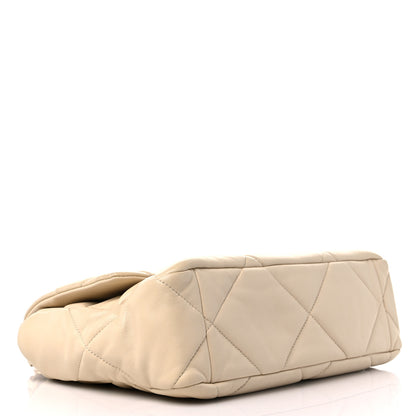 Chanel Lambskin Quilted Large Chanel 19 Flap Light Beige 4 of 10