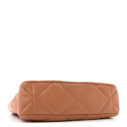 Chanel Lambskin Quilted Large Chanel 19 Flap Brown 4 of 12