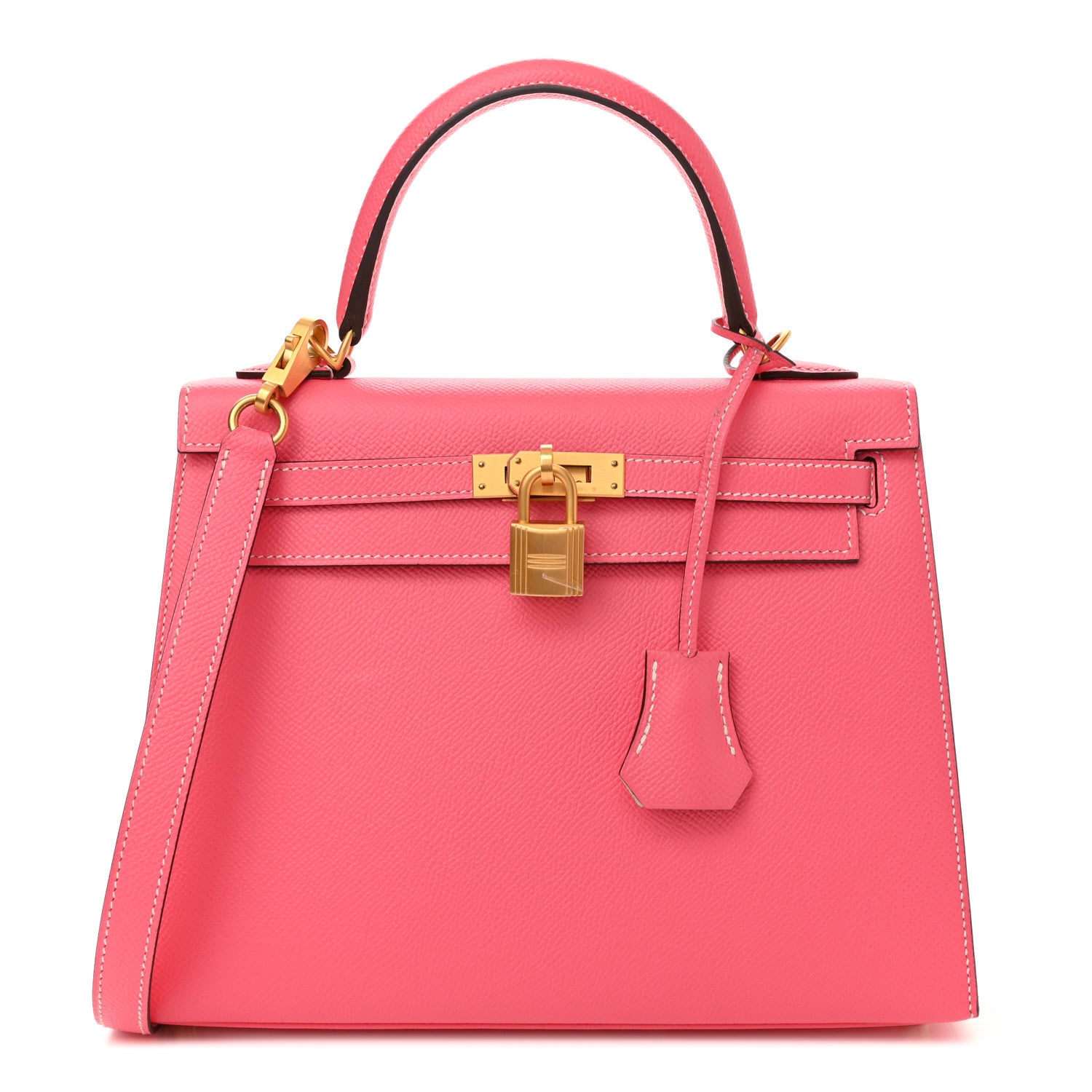 Hermes Epsom Horseshoe Kelly Sellier 25 Rose Azalee Parchemin 1 of 12