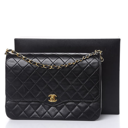 Chanel Lambskin Quilted Medium Single Flap Black 18 of 18