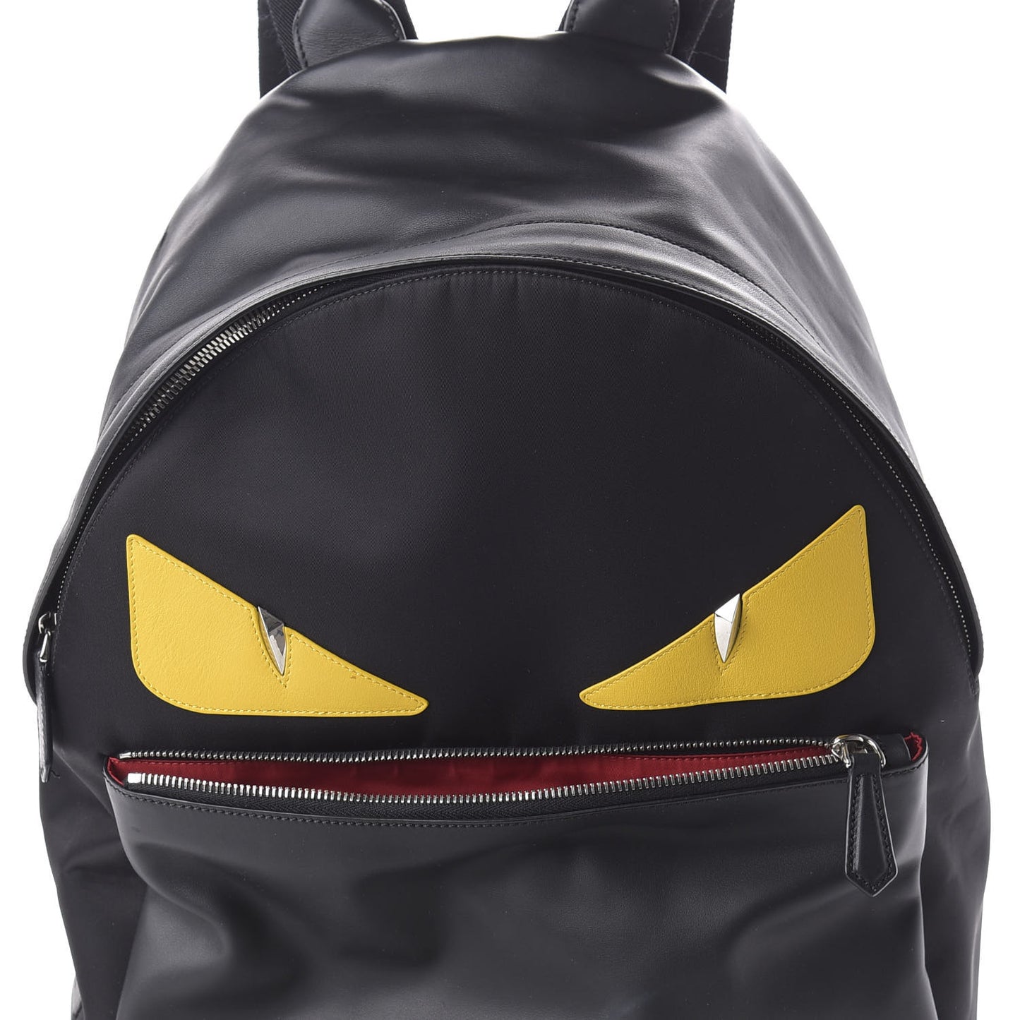 Nylon Vitello Liberty Vitello Dolce Monster Eyes Rounded Backpack Black Sunflower