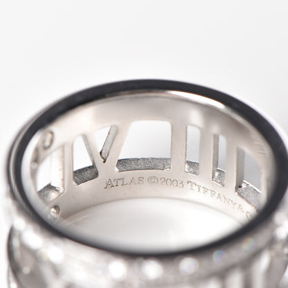 Tiffany 18K White Gold Diamond Atlas Open Ring 4 5 of 10