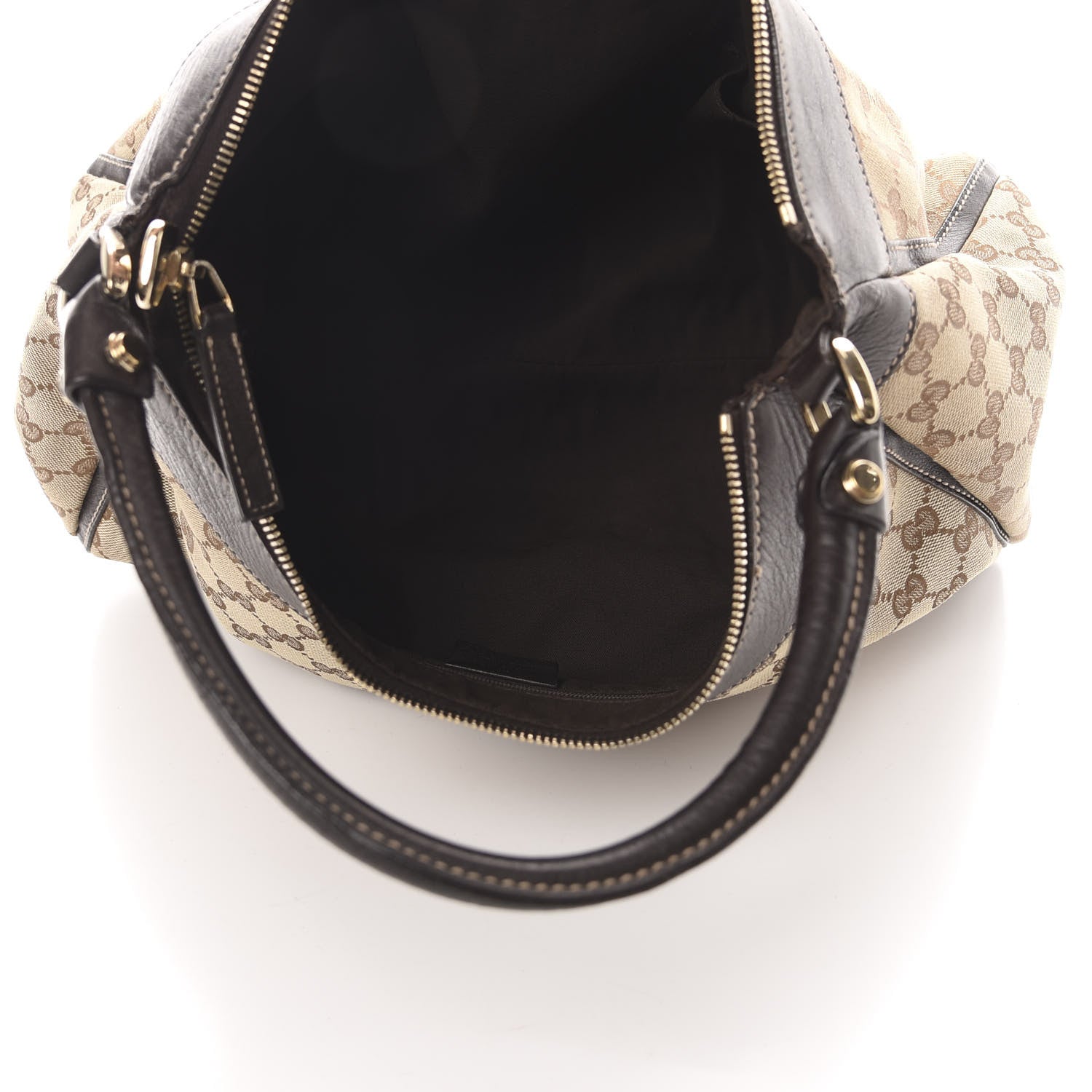 Gucci Monogram Large D Ring Hobo Dark Brown 5 of 17