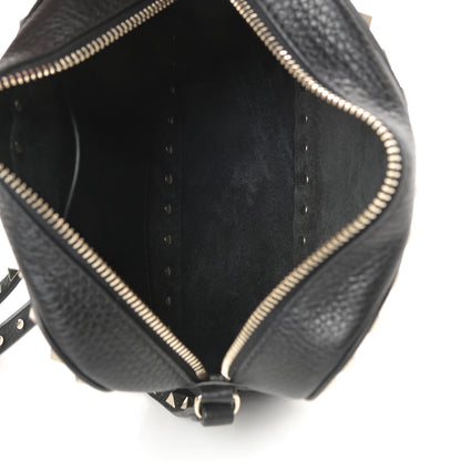 Valentino Garavani Pebbled Calfskin Rockstud Camera Crossbody Bag Black 5 of 9