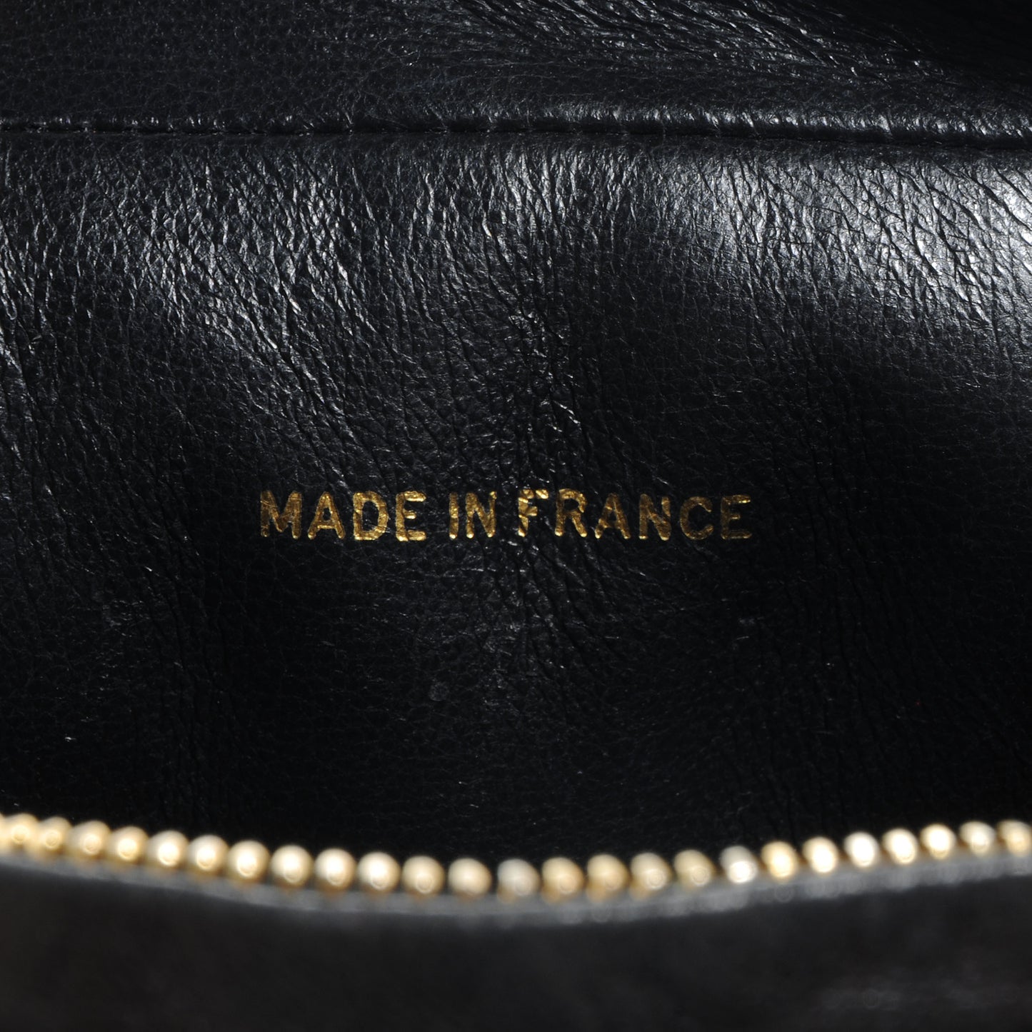 Lambskin Quilted Flap Camera Tassel Case Black