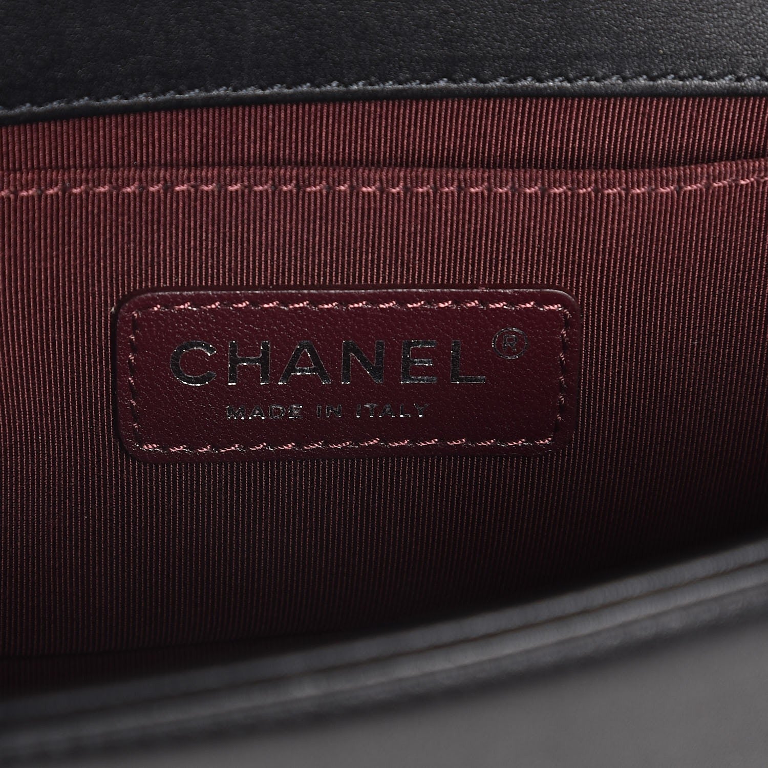 Chanel Calfskin Woven Small Boy Flap Black White 5 of 6