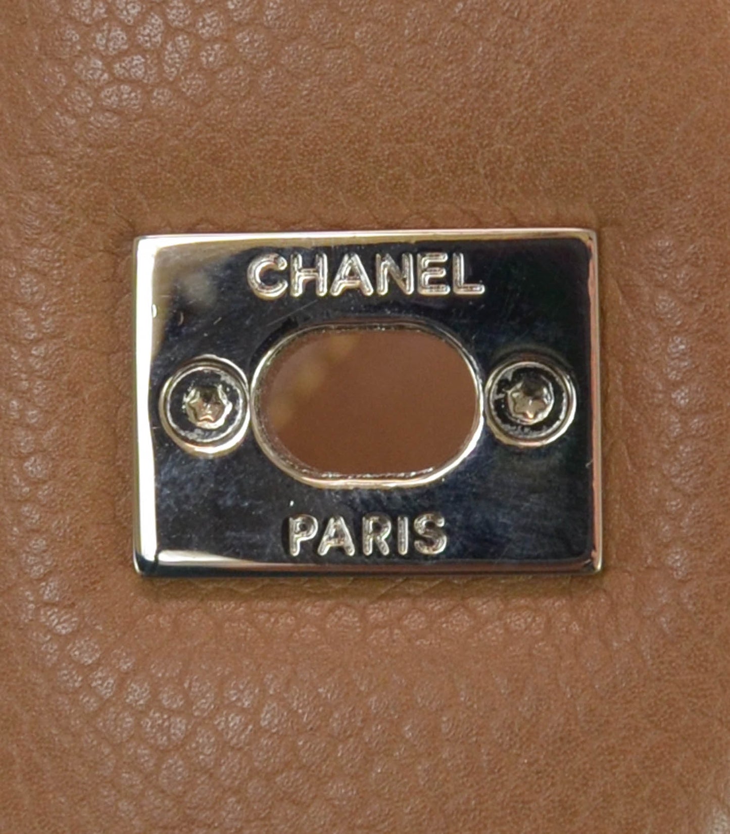 Washed Caviar Jumbo Single Flap Light Brown