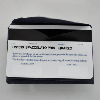 Prada Spazzolato Logo Print Framed Bag Quarzo 9 of 9
