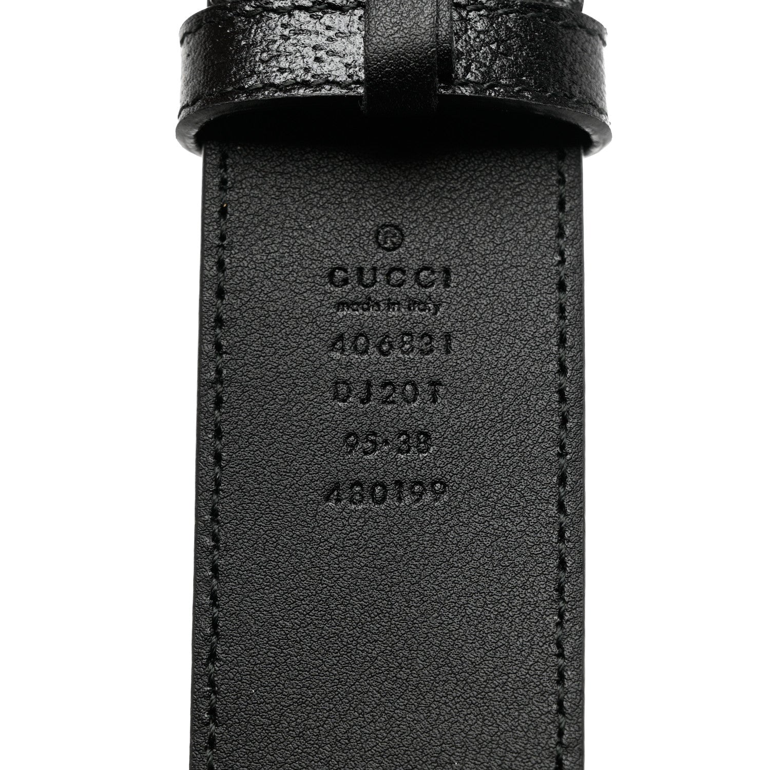 Gucci Textured Dollar Calfskin Double G 40mm Belt 95 38 Black 3 of 5