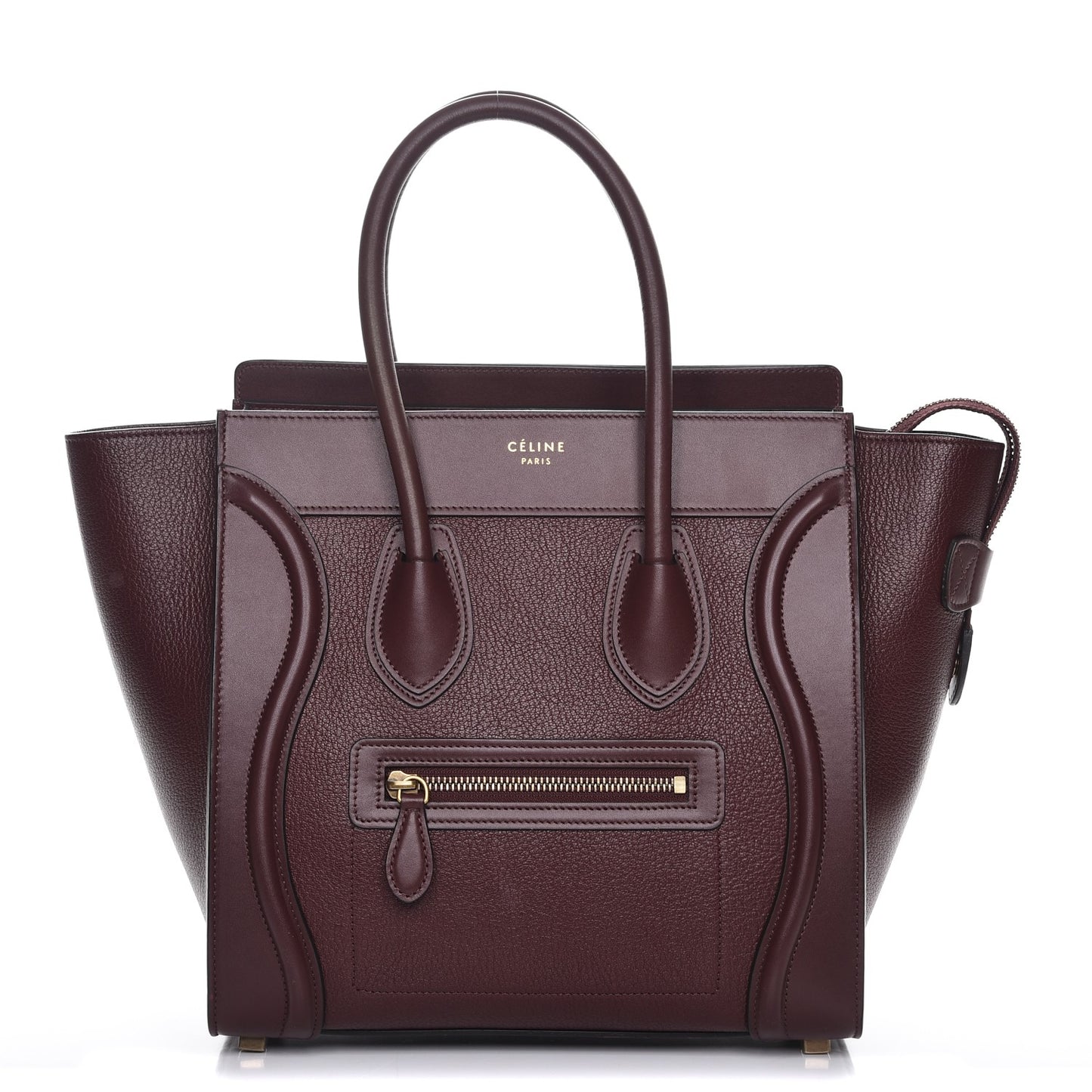 Goatskin Calfskin Micro Luggage Burgundy