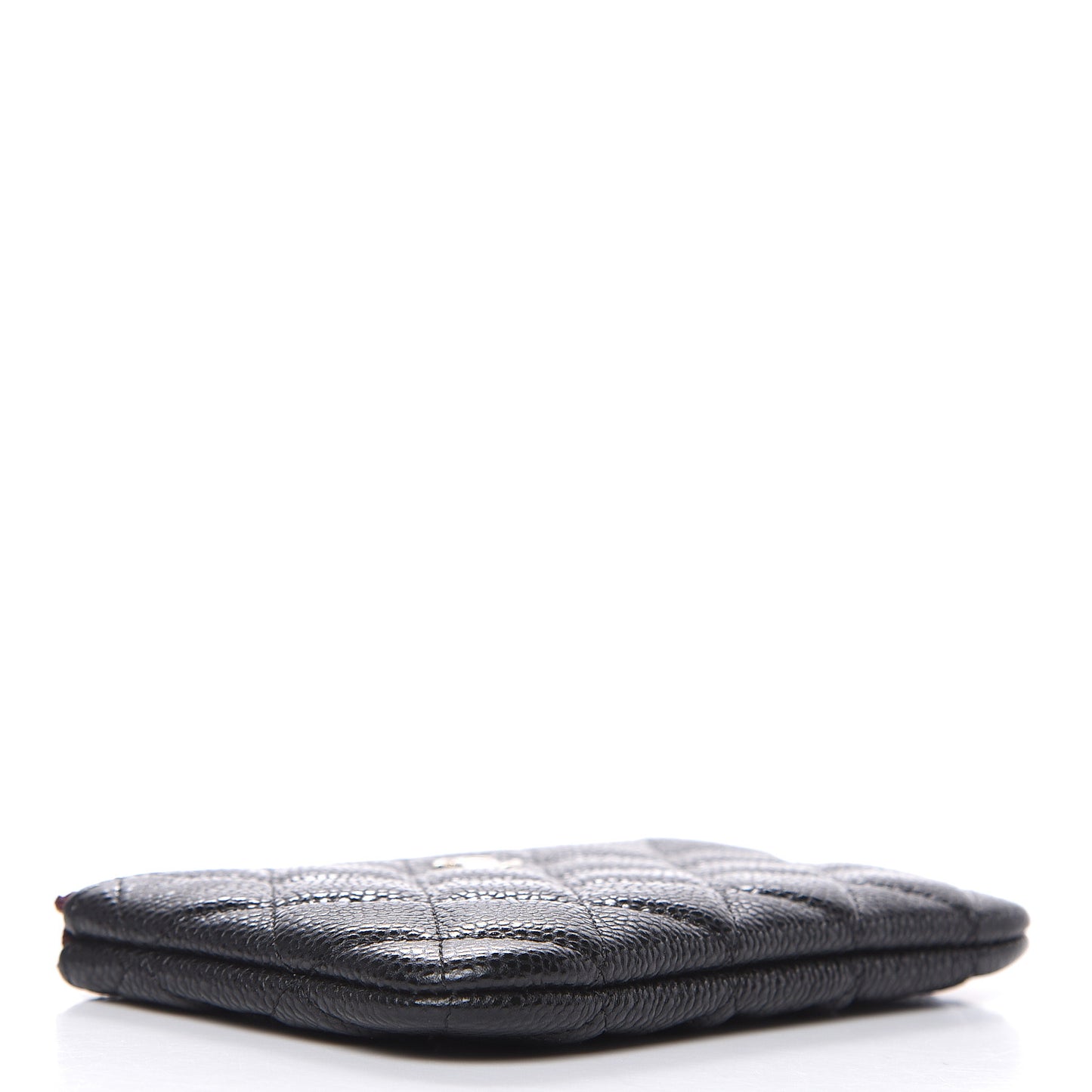 Caviar Quilted Small Cosmetic Case Black