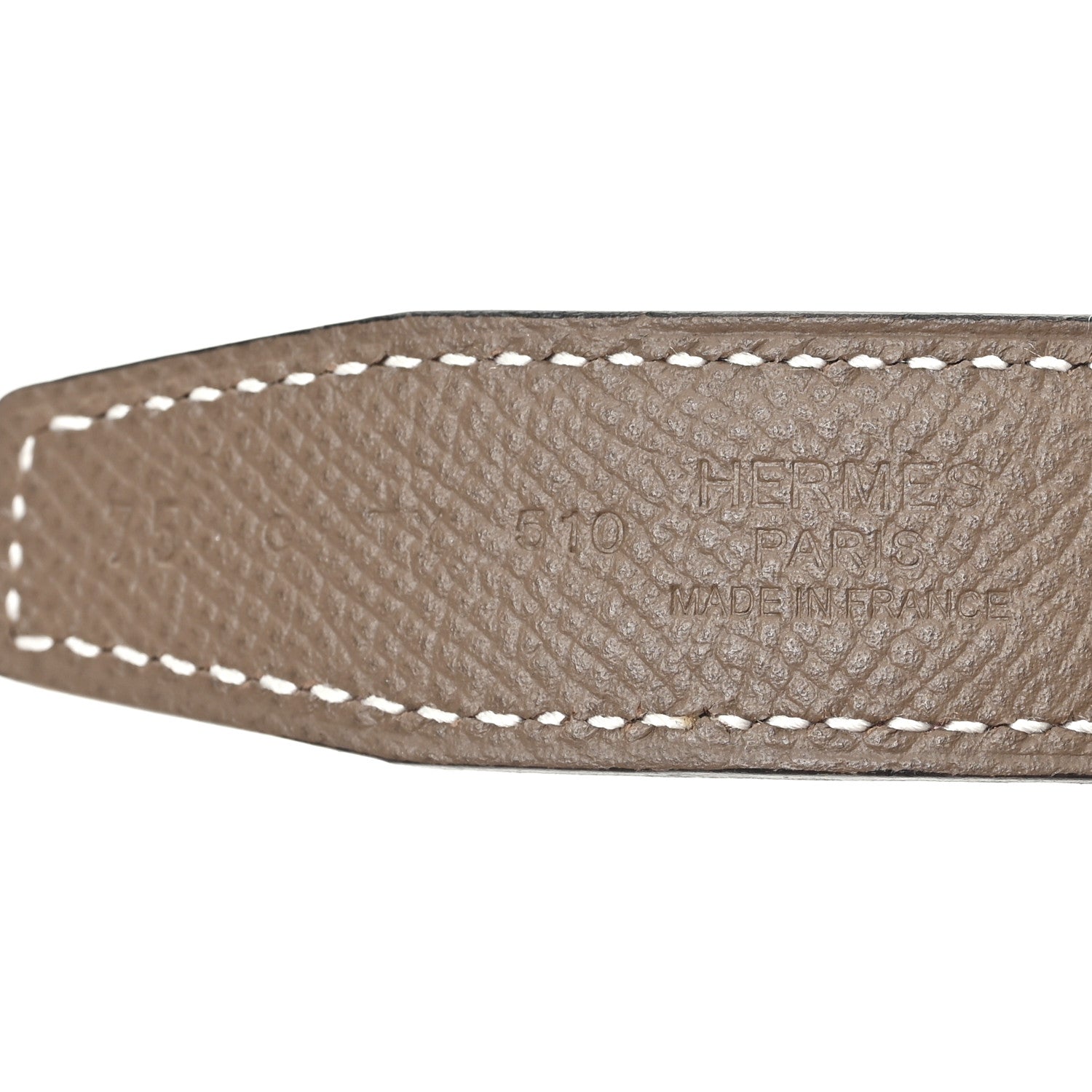 Hermes Swift Epsom 24mm Belt Strap 75 Rose Sakura Etoupe 3 of 4