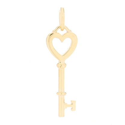 Tiffany 18K Yellow Gold Mini Heart Key Pendant 1 of 3