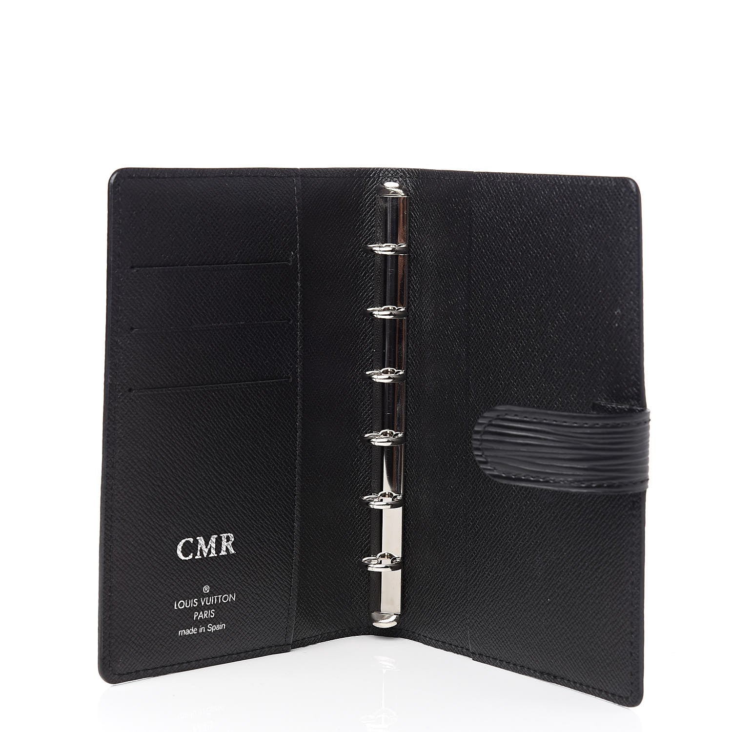 Louis Vuitton Epi Small Ring Agenda Cover Black 5 of 6