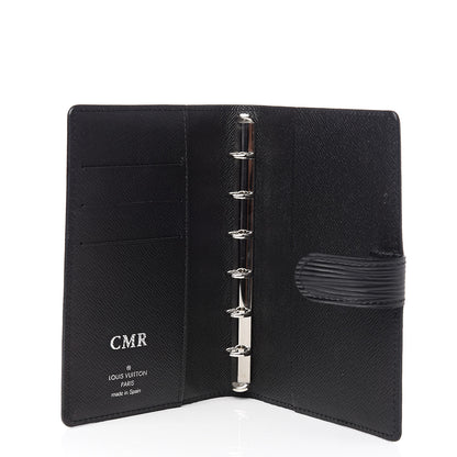 Louis Vuitton Epi Small Ring Agenda Cover Black 5 of 6