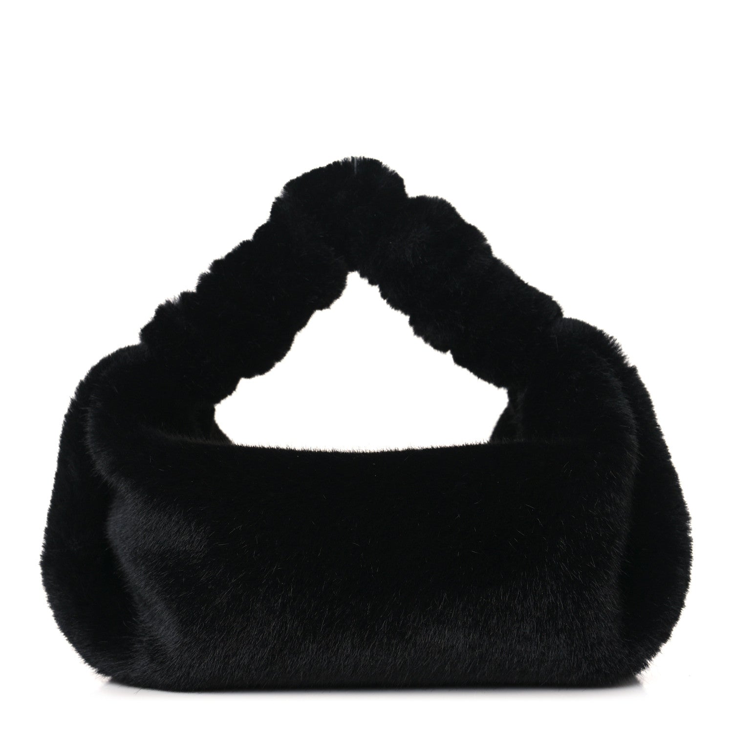 Alexander Wang Faux Fur Small Scrunchie Bag Black 1 of 9