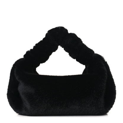 Alexander Wang Faux Fur Small Scrunchie Bag Black 1 of 9