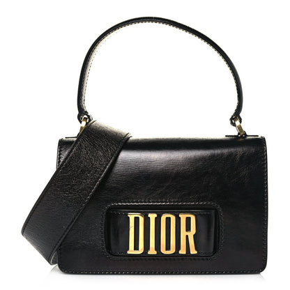 Christian Dior Crinkled Patent Lambskin Dio(r)evolution Top Handle Flap Bag Black 1 of 17