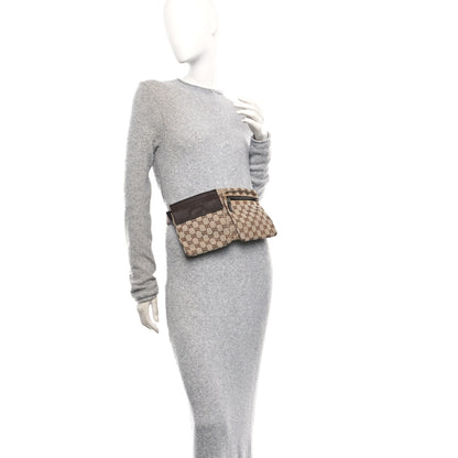 Gucci GG Monogram Double Pocket Belt Bag Dark Brown 2 of 11